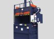 Cardboard balers for South Florida businesses: a vertical baler with finished cardboard bales