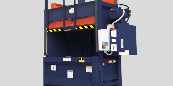 Trash Compactors Broward County Cardboard balers for South Florida businesses: a vertical baler with finished cardboard bales