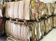 Commercial recycling in Broward County: baled cardboard collected from a South Florida business